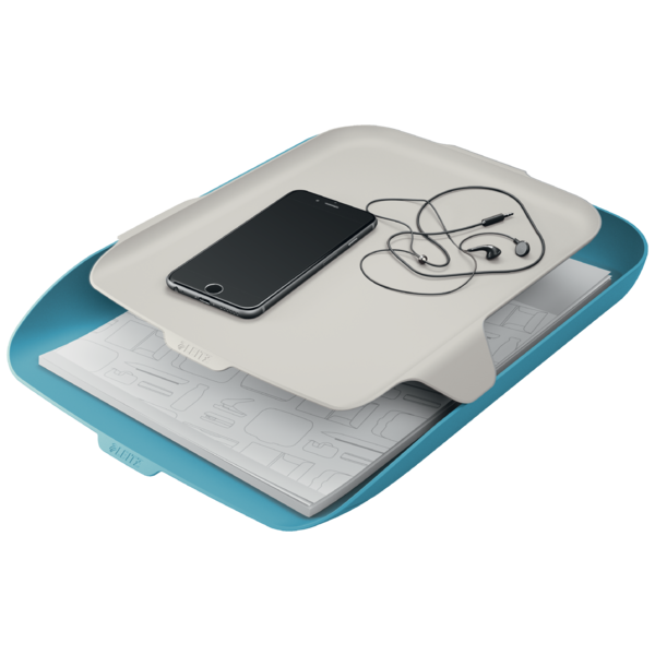 Bandeja de sobremesa Leitz Cosy con organizador Azul calma