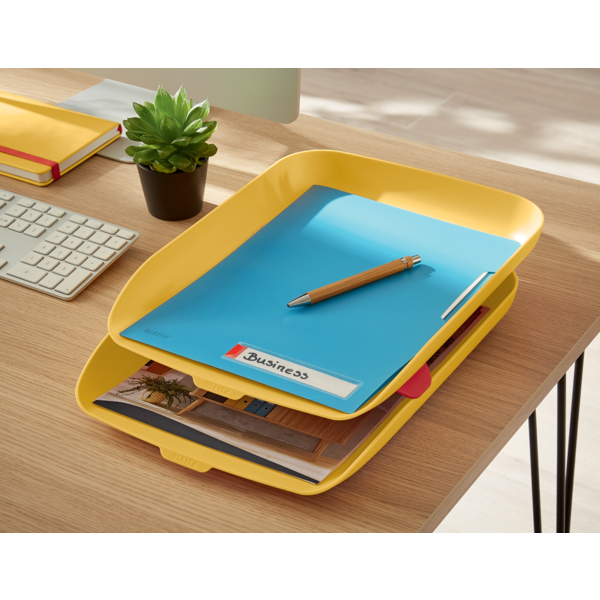 Bandeja de sobremesa Leitz Cosy, Set de 2 Amarillo cálido