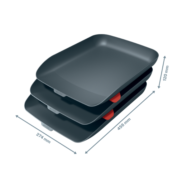 Bandeja de sobremesa Leitz Cosy, Set de 3 Gris terciopelo