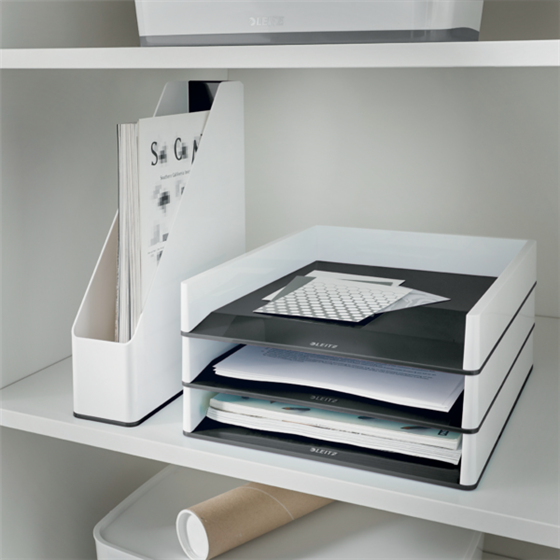 Bandeja de sobremesa WOW de Leitz con combinación dual de color Negro A4