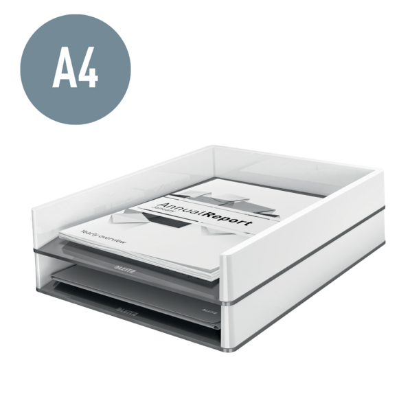 Bandeja de sobremesa WOW de Leitz con combinación dual de color Negro A4