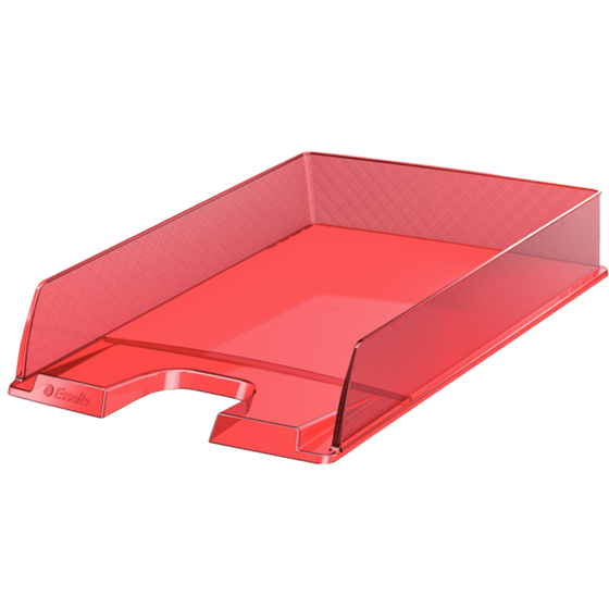 Bandeja portadocumentos Europost de Esselte, transparente Rojo transparente