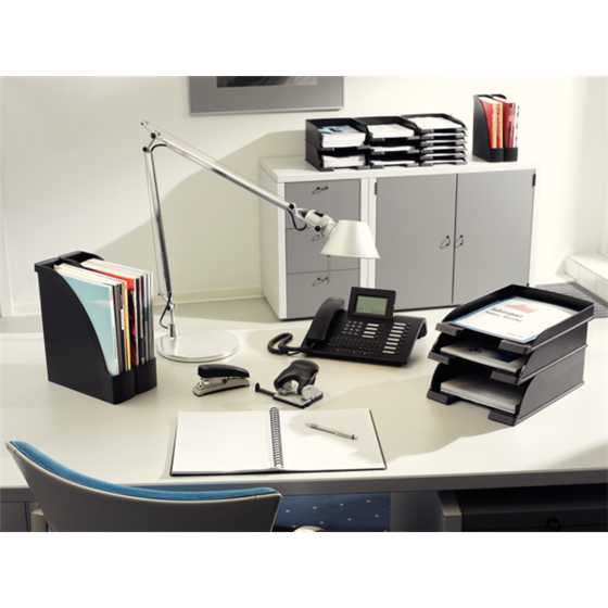 Bandeja portadocumentos Plus de Leitz, Jumbo Negro A4