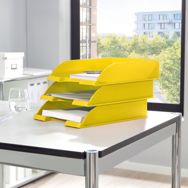 Bandeja portadocumentos WOW de Leitz Amarillo A4