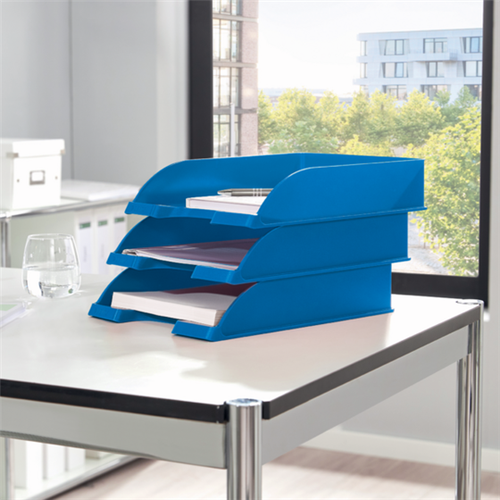 Bandeja portadocumentos WOW de Leitz Azul A4
