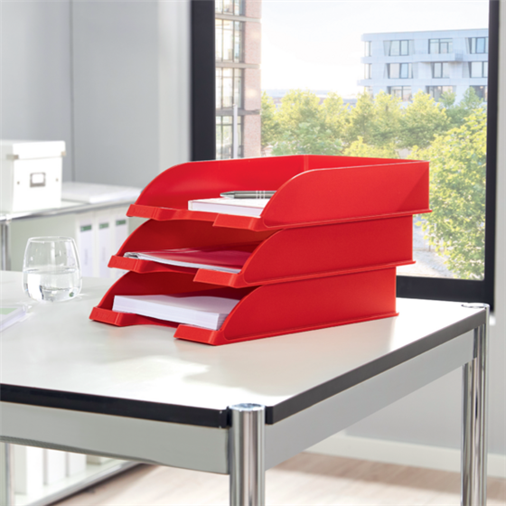 Bandeja portadocumentos WOW de Leitz Rojo A4