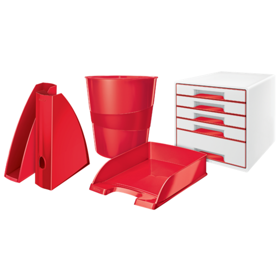 Bandeja portadocumentos WOW de Leitz Rojo A4