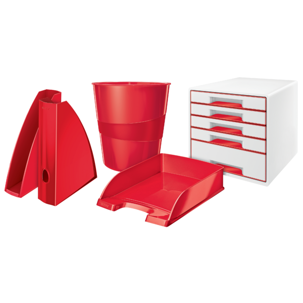 Bandeja portadocumentos WOW de Leitz Rojo A4