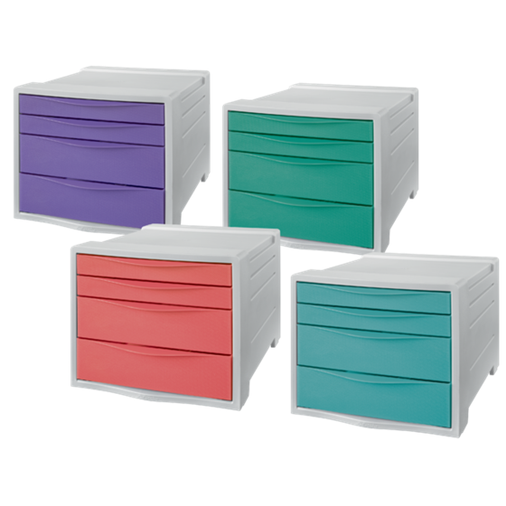 Buc de 4 cajones Esselte Colour'Breeze Surtidos