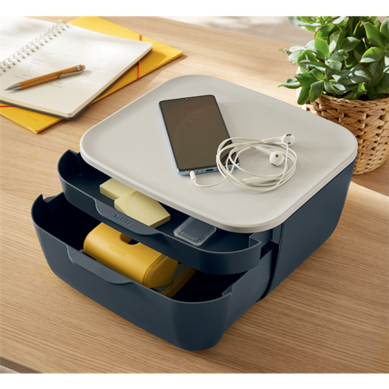 Buc de cajones Leitz Cosy Gris terciopelo 2 Cajones