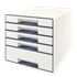 Buc de cajones WOW CUBE de Leitz Blanco 4x An. x Al. x Pr.: 245 x 34 x 325 mm, 1x 245 x 71 x 325 mm A4 Maxi