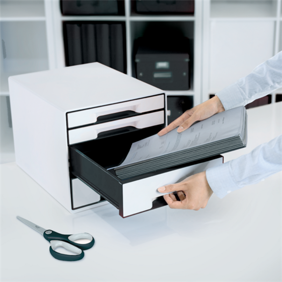 Buc de cajones WOW CUBE de Leitz Negro 2x An. x Al. x Pr.: 245 x 34 x 325 mm, 2x 245 x 71 x 325 mm A4 Maxi