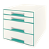 Buc de cajones WOW CUBE de Leitz Turquesa 2x An. x Al. x Pr.: 245 x 34 x 325 mm, 2x 245 x 71 x 325 mm A4 Maxi
