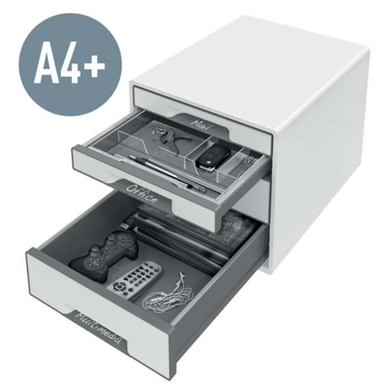 Buc de cajones WOW CUBE de Leitz Rojo 2x An. x Al. x Pr.: 245 x 34 x 325 mm, 2x 245 x 71 x 325 mm A4 Maxi