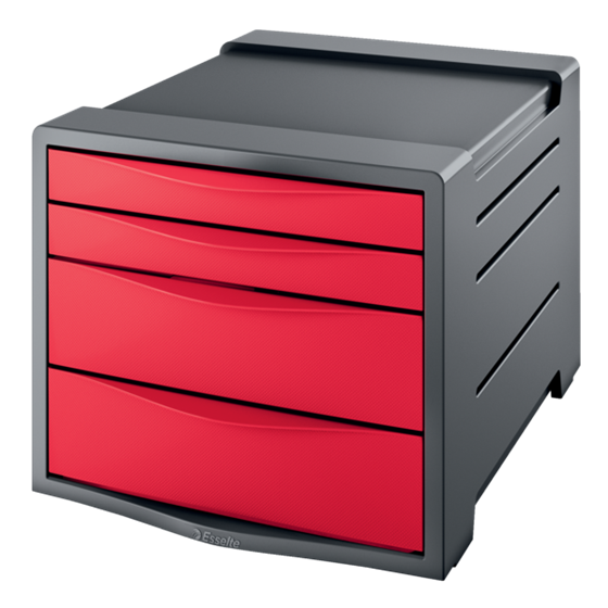 Buc de cajones Europost VIVIDA de Esselte, estándar VIVIDA rojo