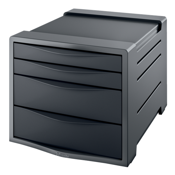 Buc de cajones Europost VIVIDA de Esselte, estándar VIVIDA negro