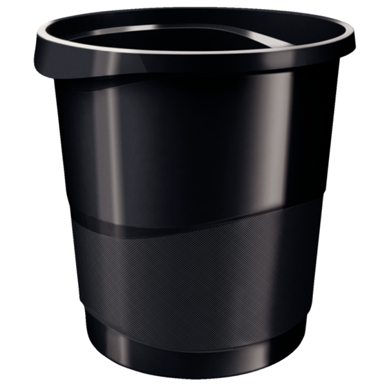 Papelera Europost VIVIDA de Esselte, estándar VIVIDA negro 14 l.