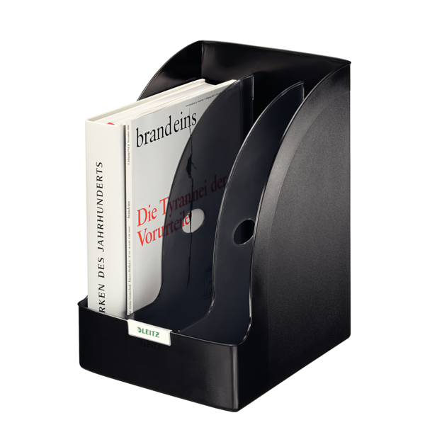 Revistero Plus de Leitz, Jumbo Negro 205 mm. A4