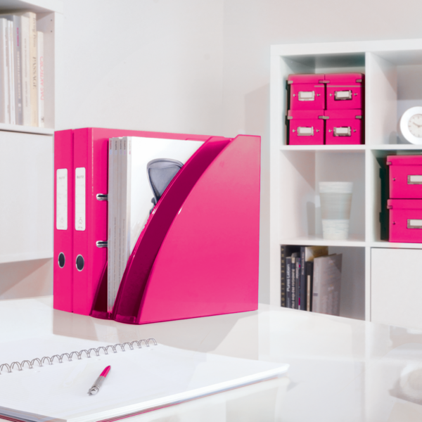 Revistero WOW de Leitz Fucsia