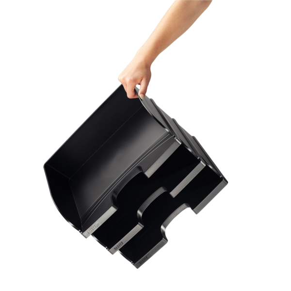 Bandeja portadocumentos Plus de Leitz, Jumbo apaisada Negro Folio