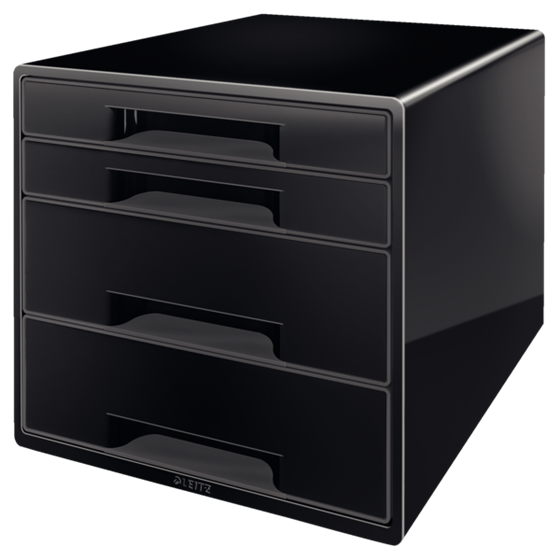 Buc de cajones CUBE de Leitz Negro 2x An. x Al. x Pr.: 245 x 34 x 325 mm, 2x 245 x 71 x 325 mm A4 Maxi
