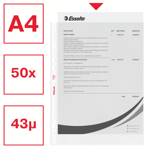 Fundas At Hand Transparente A4 40 Micras