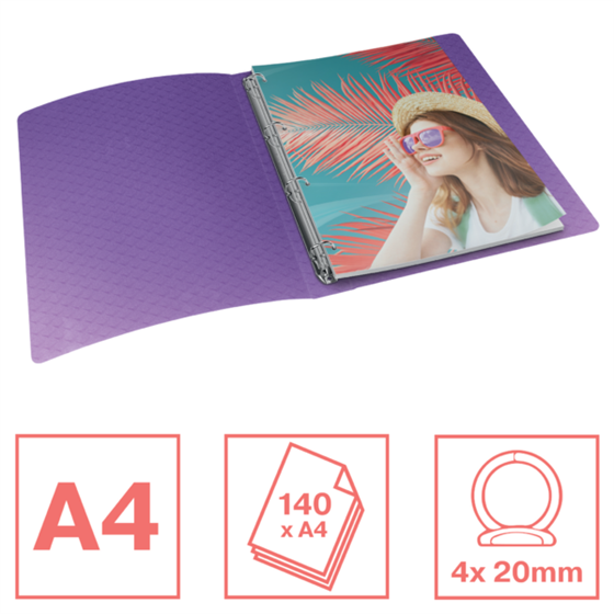 Carpeta De 4 Anillas Esselte Colour'Breeze Lavanda