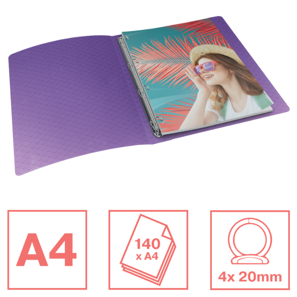 Carpeta De 4 Anillas Esselte Colour'Breeze Lavanda