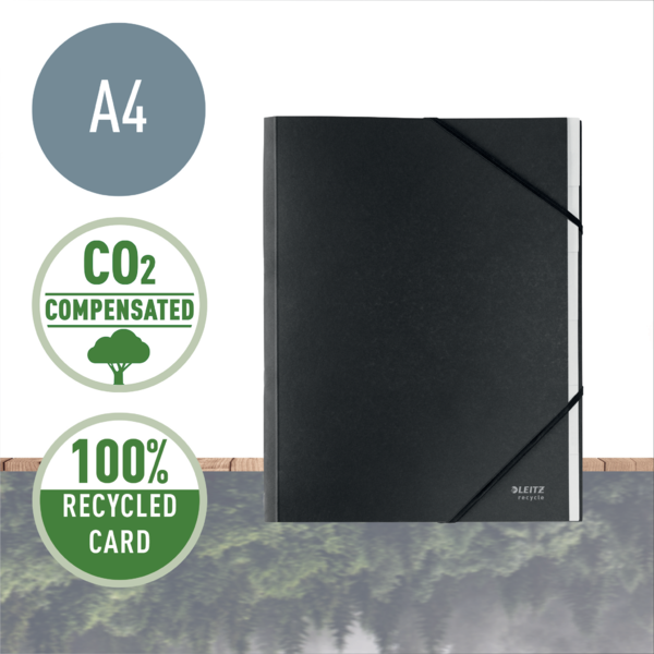 Clasificador De Cartón Leitz Recycle, Co2 Compensado Negro