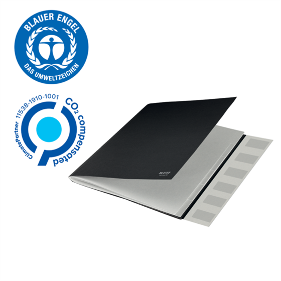Clasificador De Cartón Leitz Recycle, Co2 Compensado Negro