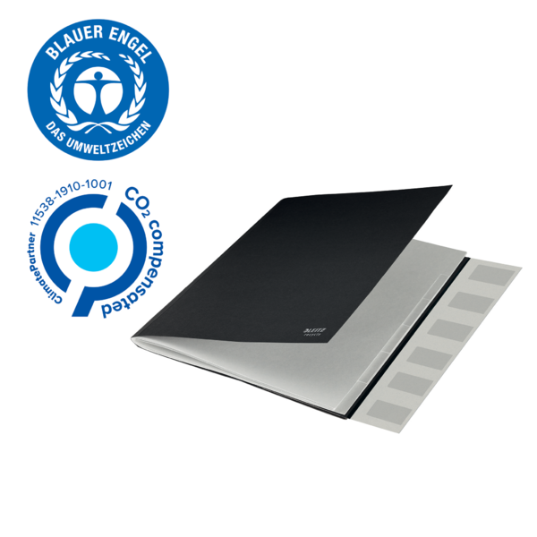 Clasificador De Cartón Leitz Recycle, Co2 Compensado Negro