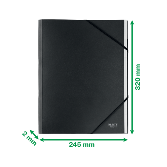 Clasificador De Cartón Leitz Recycle, Co2 Compensado Negro