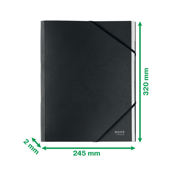 Clasificador De Cartón Leitz Recycle, Co2 Compensado Negro