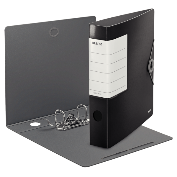 Resistente Archivador De Palanca 180° De Leitz Negro PP A4 Lomo: 62 Mm.