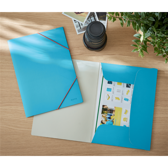 Carpeta 3 Solapas Soft Touch Leitz Cosy De Cartón Azul Calma
