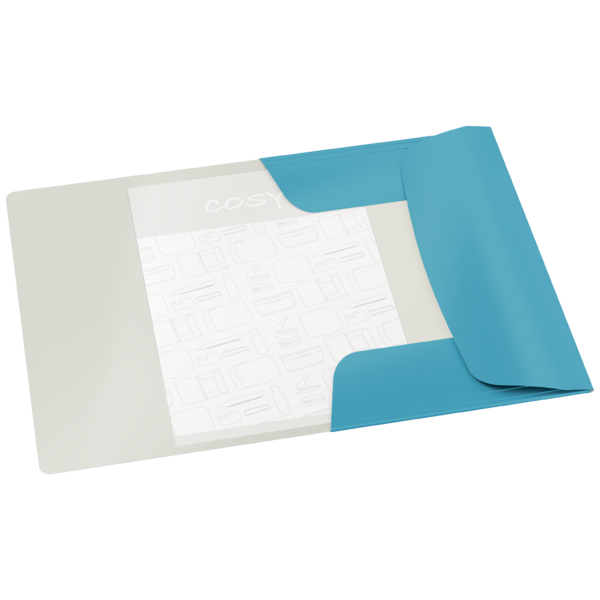 Carpeta 3 Solapas Soft Touch Leitz Cosy De Cartón Azul Calma