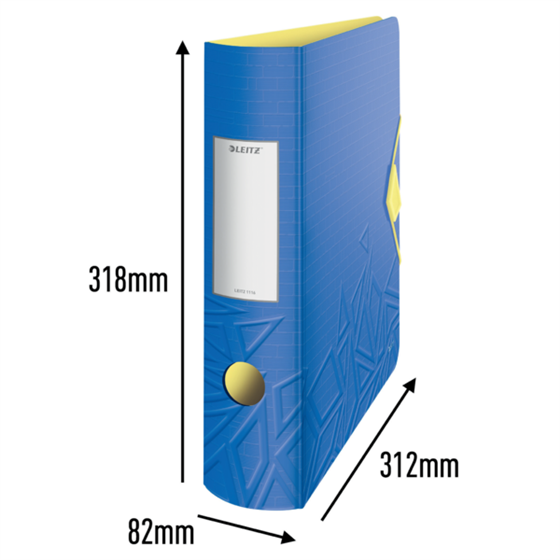 Archivador De Palanca De 180° Active Urban Chic De Leitz Azul A4 Lomo: 82 Mm.
