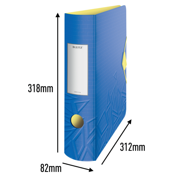 Archivador De Palanca De 180° Active Urban Chic De Leitz Azul A4 Lomo: 82 Mm.