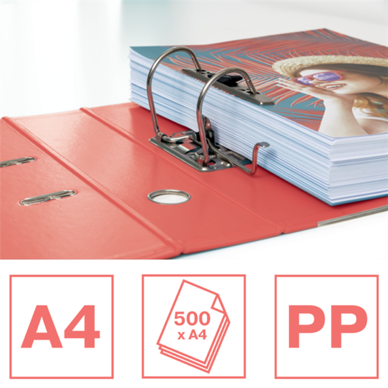 Archivador De Palanca Esselte Colour'Breeze PP Coral A4 Lomo: 75 Mm.