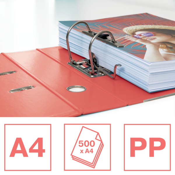 Archivador De Palanca Esselte Colour'Breeze PP Coral A4 Lomo: 75 Mm.