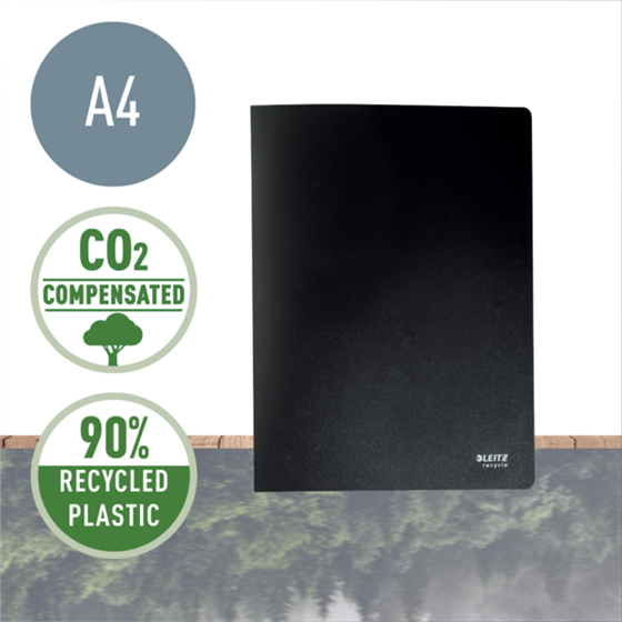 Carpeta De 40 Fundas Leitz Recycle, Co2 Compensado Negro