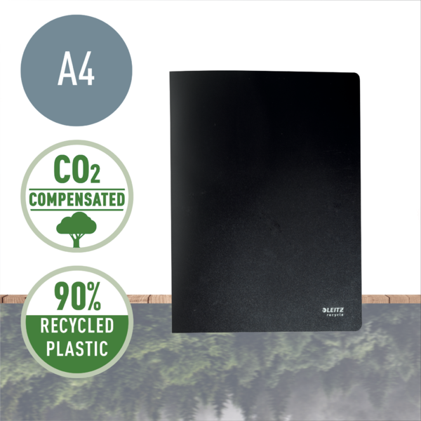Carpeta De 40 Fundas Leitz Recycle, Co2 Compensado Negro