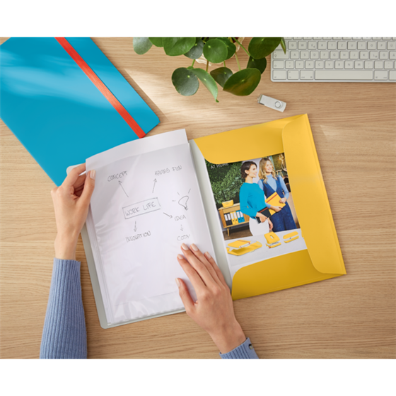 Carpeta De Fundas Portátil Leitz Cosy Plus Amarillo Cálido