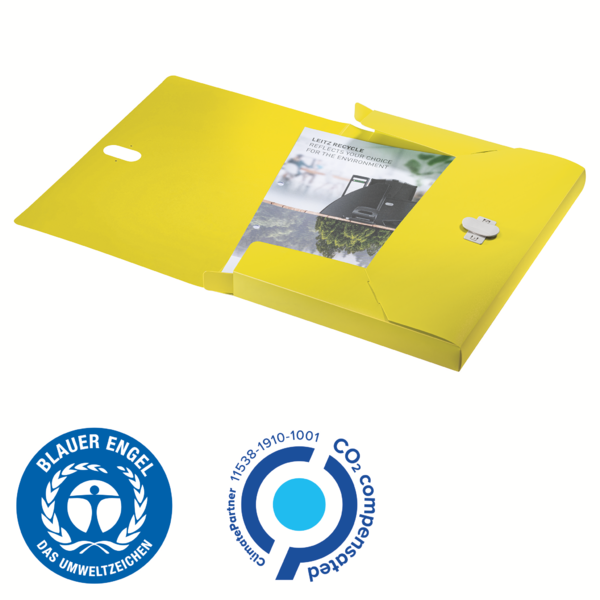 Carpeta De Proyectos Leitz Recycle, Co2 Compensado Amarillo A4