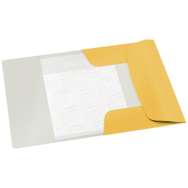 Carpeta 3 Solapas Soft Touch Leitz Cosy De Cartón Amarillo Cálido