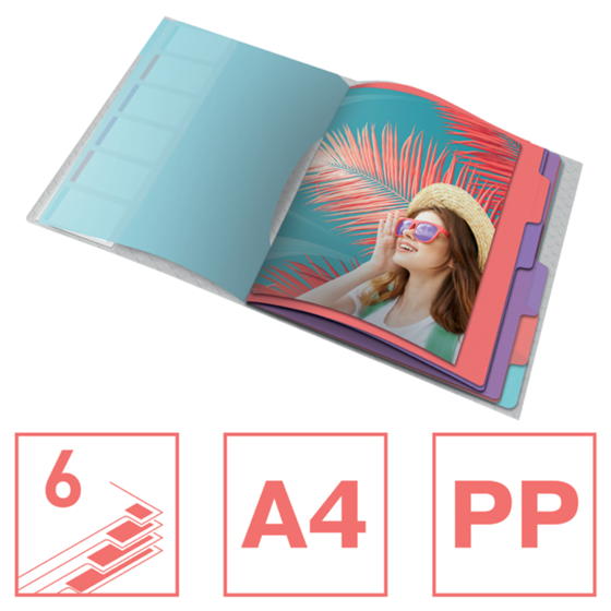 Clasificador Con 6 Pestañas Esselte Colour'Breeze Multicolor A4