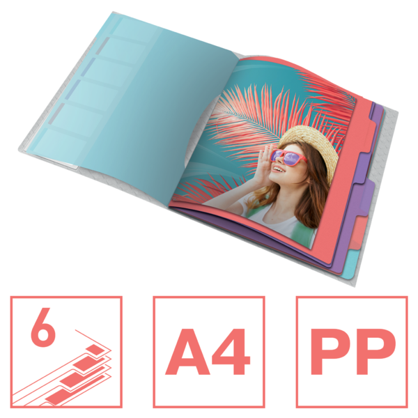 Clasificador Con 6 Pestañas Esselte Colour'Breeze Multicolor A4