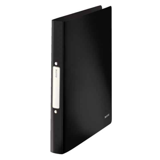 Carpeta De Anillas De PP Solid De Leitz Negro 2 Anillas Redondas 25 Mm A4