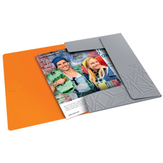 Carpeta Con 3 Solapas Urban Chic De Leitz Gris Oscuro A4