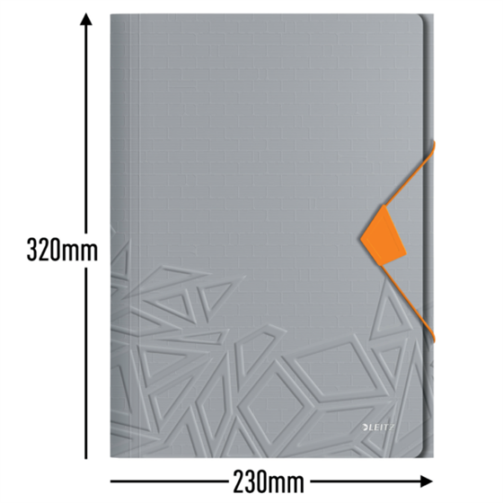 Carpeta Con 3 Solapas Urban Chic De Leitz Gris Oscuro A4